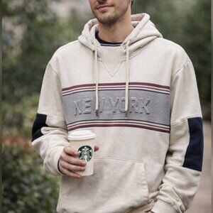 Duke New York Cream Hoodie Size Large‎